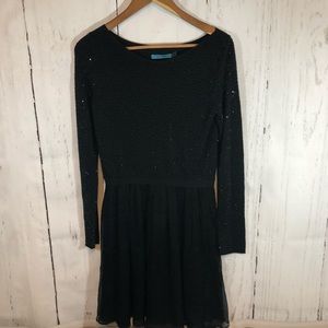 Alice Olivia Beaded Silk Cashmere Layered Dress